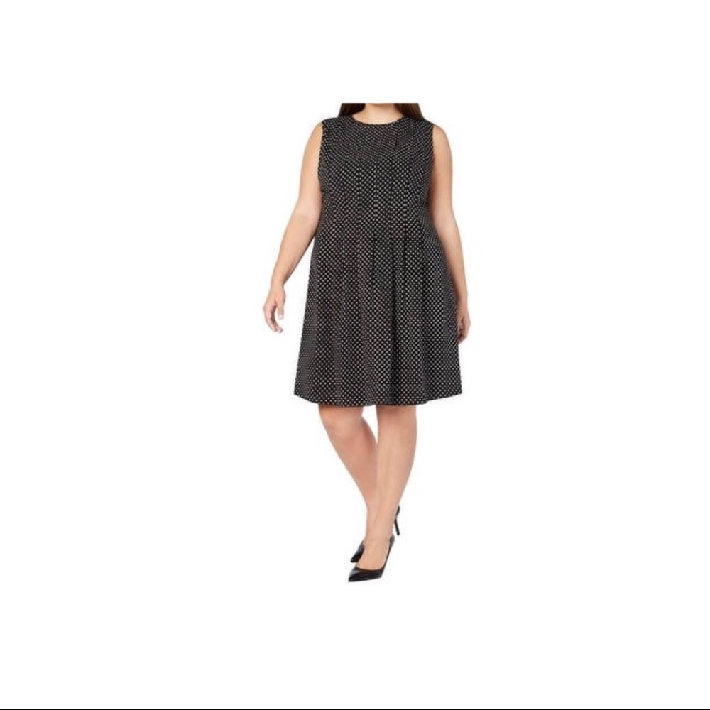 Anne Klein NWT Polka Dot Black/White Dress
